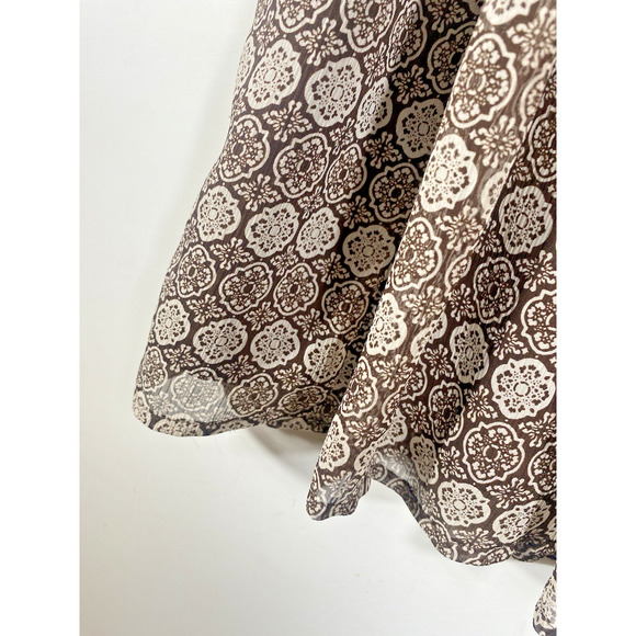 Attention Kmart Skirt Sz XL Brown White Print Chiffon Y2K Boho Forest Fairy NEW - Picture 7 of 15